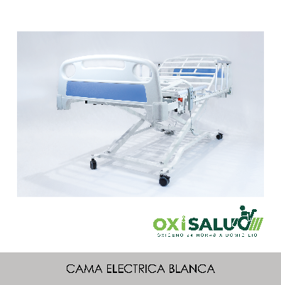 Cama full eléctrica blanca