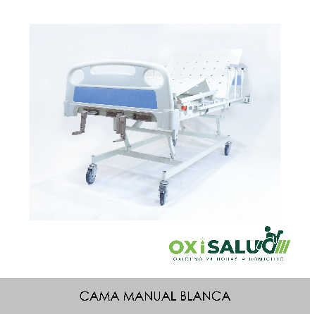 Cama manual blanca